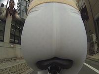 サドルに乗っかるムチムチなお尻をじっくり映してみた