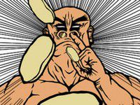 ピーナッツ鼻噴射！　鼻から噴射されるピーナッツを避けるゲーム