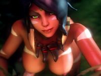 Nidalee: Queen of the Jungle　ジャングルの女王と野外SEXするエロフラッシュ