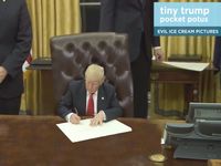 トランプ大統領の身体を小さくしたら可愛くなった件についてｗｗｗ